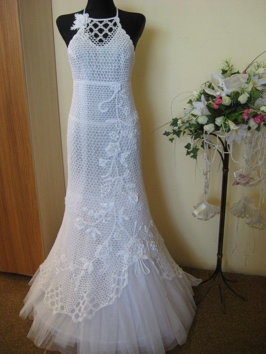 vestido de noiva de croche